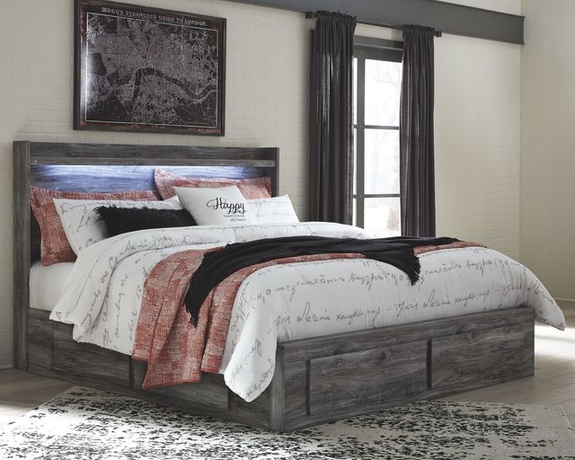 Signature Design by Ashley® Baystorm Gray Queen Panel Bed with 6 Storage Drawers-1