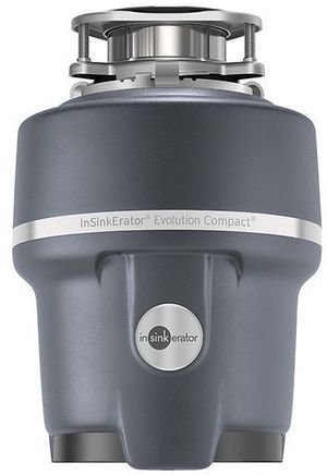 InSinkErator® Evolution Compact® 0.75 HP Continuous Feed Black Enamel Gray Garbage Disposal