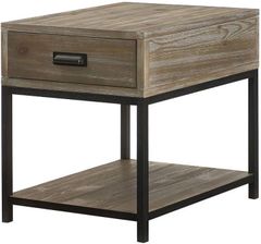Hammary® Parsons Grey/Black Rectangular Drawer End Table