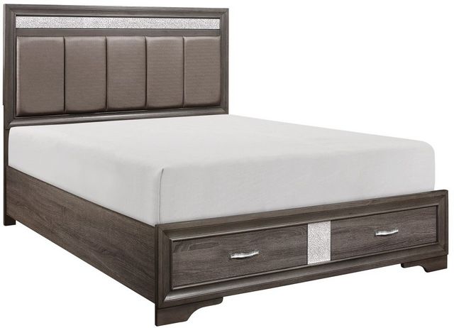 Homelegance® Luster Gray Queen Storage Platform Bed