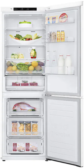 LG 11.9 Cu. Ft. White Bottom Freezer Refrigerator 4