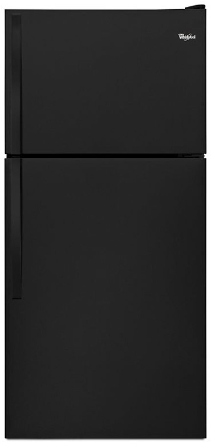 Whirlpool® 18.3 Cu. Ft. Black Freestanding Top Freezer Refrigerator