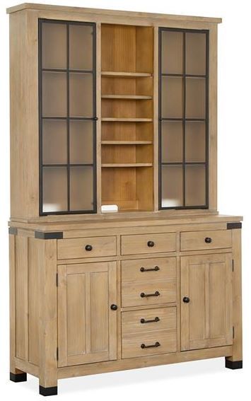 Magnussen Home® Madison Heights Weathered Fawn Server with Hutch 1