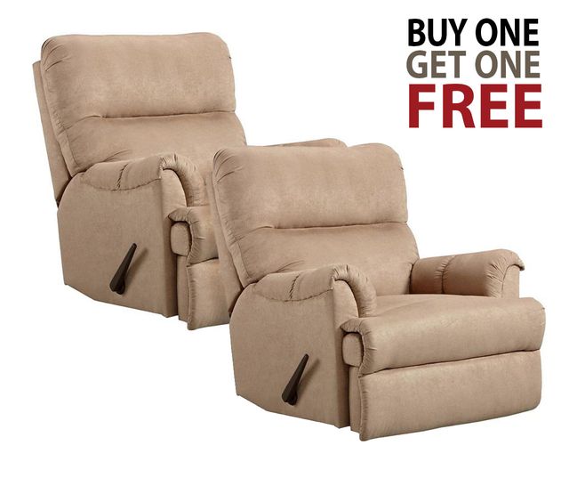 Affordable Furniture Sensations Camel Recliner - BOGO Free Recliner Set-0