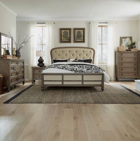 Liberty Americana Farmhouse 5-Piece Beige/Dusty Taupe Queen Bedroom Set 8