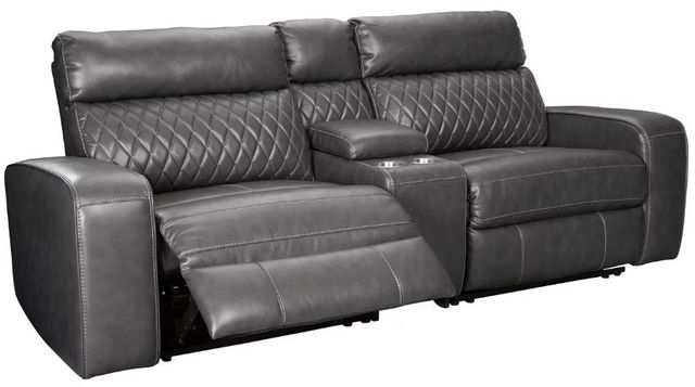 Signature Design by Ashley® Samperstone 3-Piece Gray Power Reclining Sectional-0