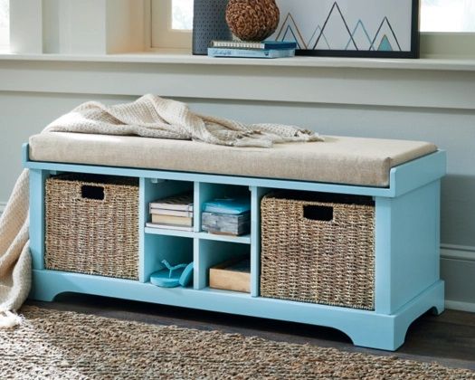 Signature Design by Ashley® Dowdy Teal Storage Bench-1