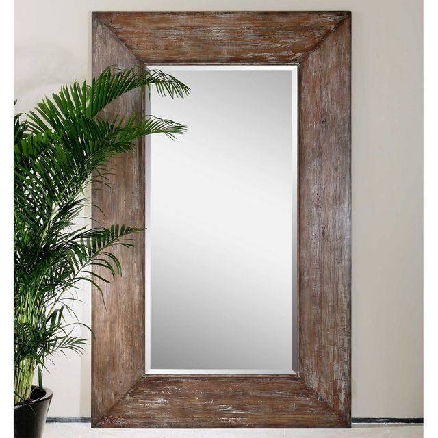 Uttermost® by Carolyn Kinder Langford Antique Hickory Large Wood Mirror-1