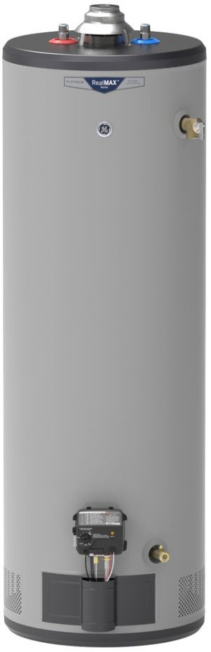 GE RealMAX® Platinum 40 Gallon Tall Natural Gas Atmospheric Water Heater