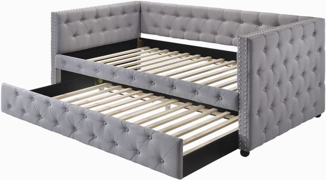 Coaster® Mockern Light Grey Upholstered Daybed With Trundle 4
