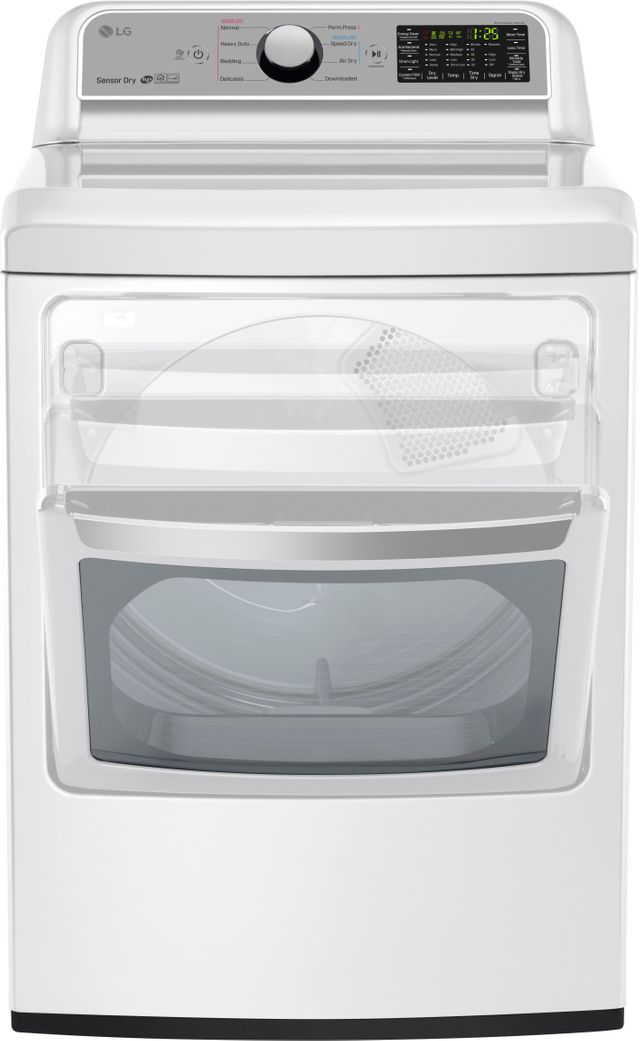 LG 7.3 Cu. Ft. White Front Load Gas Dryer 3