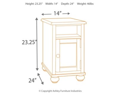 Signature Design by Ashley® Barilanni Dark Brown Chair Side End Table 7