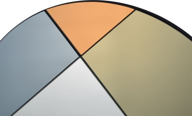 Miroir mural Tucker, gris/doré/orange, Renwil® 2