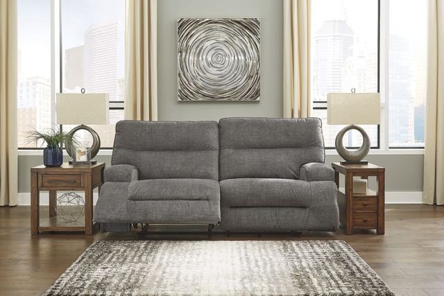 Signature Design by Ashley® Coombs Charcoal Reclining Sofa-3