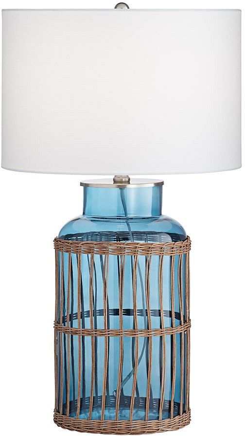 Pacific Coast® Lighting Wailoa Weave Medium Blue-Ocean Table Lamp-0