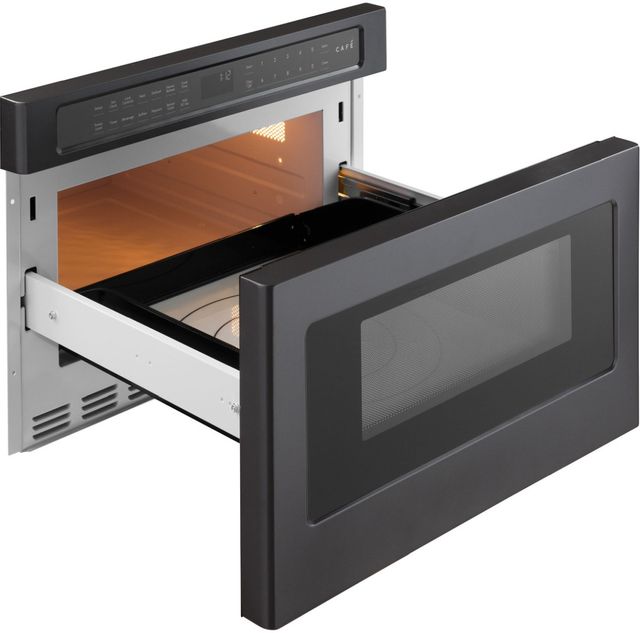 GE Cafe™ 1.2 Cu.Ft. Matte Black Built In Microwave Drawer-1