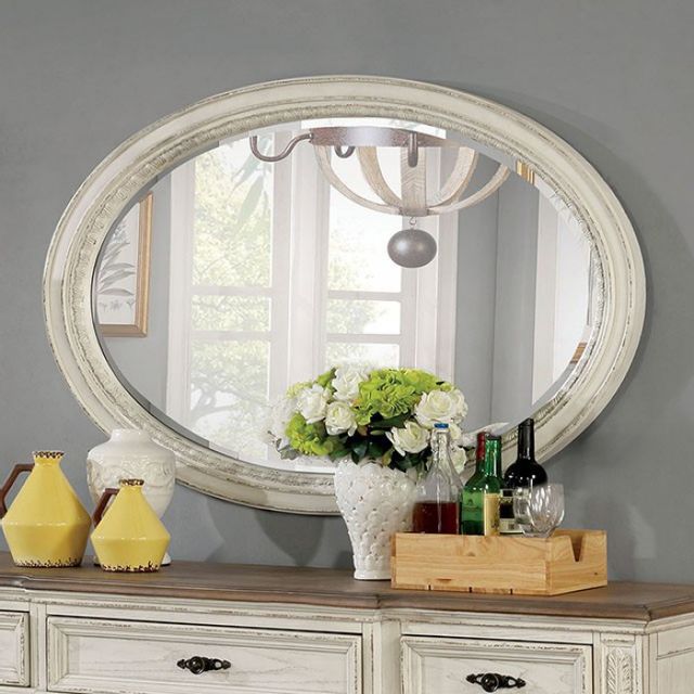 Furniture of America® Arcadia Antique White Mirror
