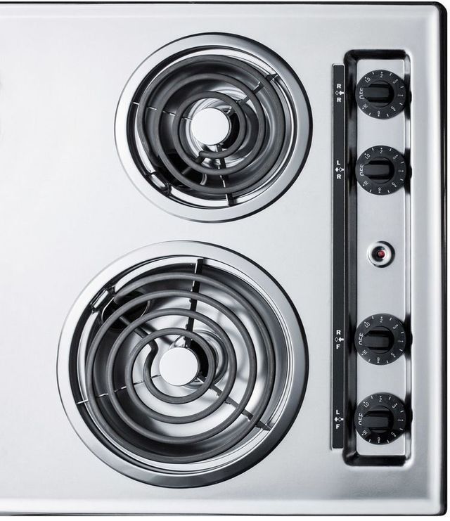 Summit® 30" Chrome Electric Cooktop 3