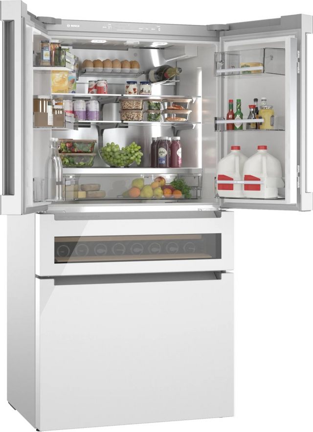 Bosch® 800 Series 36 in. 20.5 Cu. Ft. Arctic White Counter Depth French Door Refrigerator