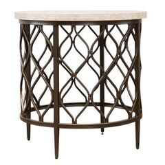Steve Silver Co. Roland Round Stone Top End Table