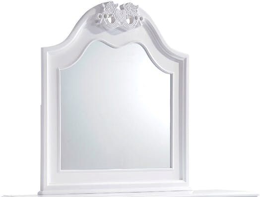 Elements International White Lacquer Finished Wood Mirror
