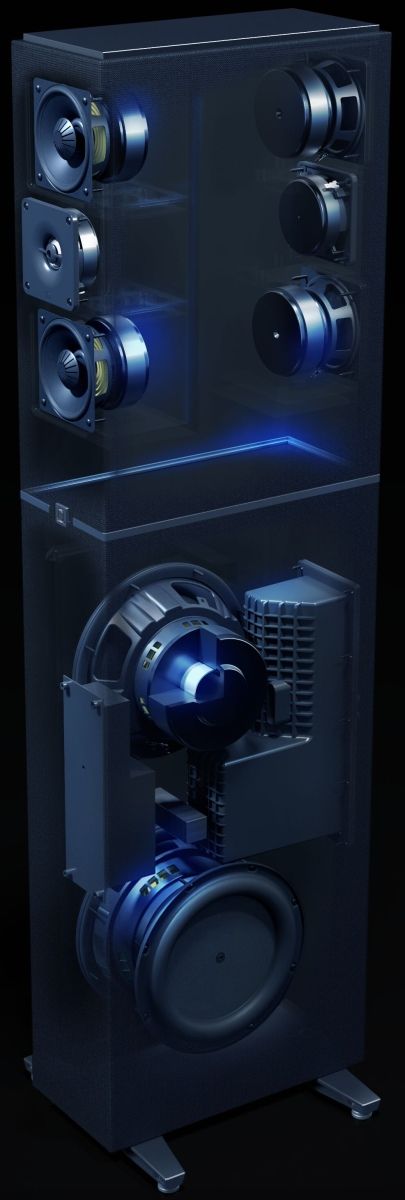 Definitive Technology® Dymension™ 4.5" Black Floor Standing Speaker 3