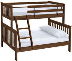 Crate Designs™ Furniture Brindle Finish Twin/Full Tall Mission Bunk Bed