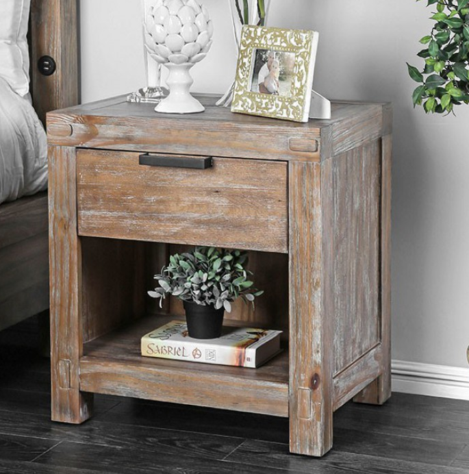 bleached oak nightstand