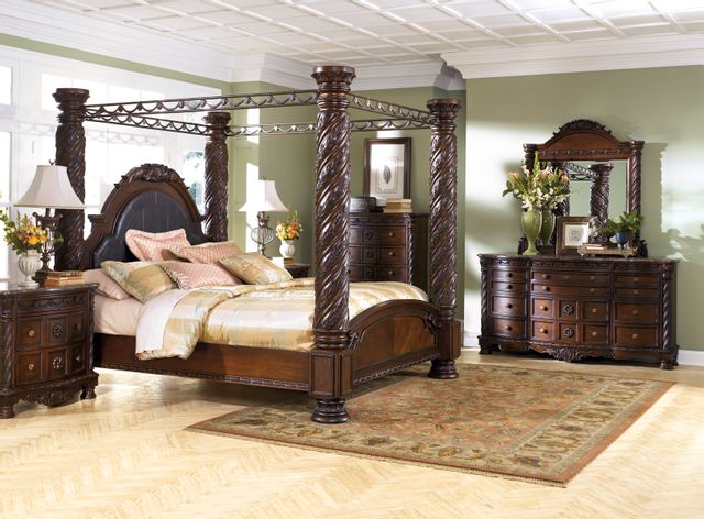 Millennium® By Ashley North Shore Dark Brown California King Canopy Bed 3