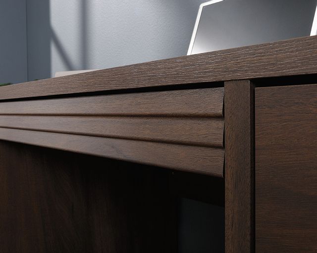 Sauder Englewood Engineered Wood Desk Hutch in Spiced Mahogany