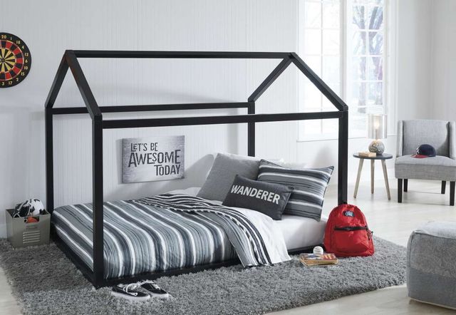 Signature Design by Ashley® Flannibrook Black Full House Bed Frame-2