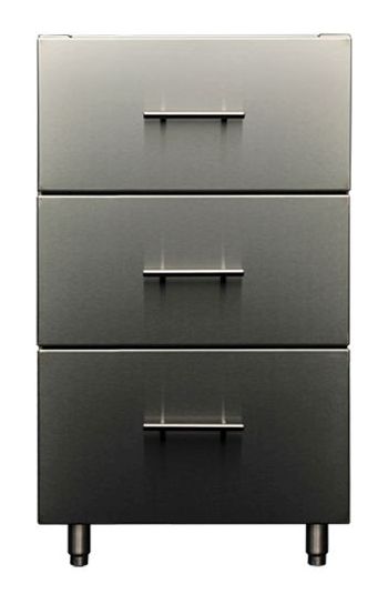 Kalamazoo™ Outdoor Gourmet Signature Series 18" Marine-Grade Stainless Steel Storage Cabinet with Three Drawer