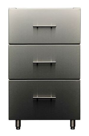 Kalamazoo™ Outdoor Gourmet Signature Series 18" Marine-Grade Stainless Steel Storage Cabinet with Three Drawer