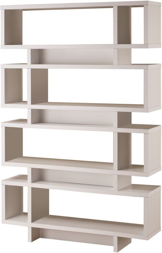 Coaster® White 4-Tier Open Back Bookcase-0