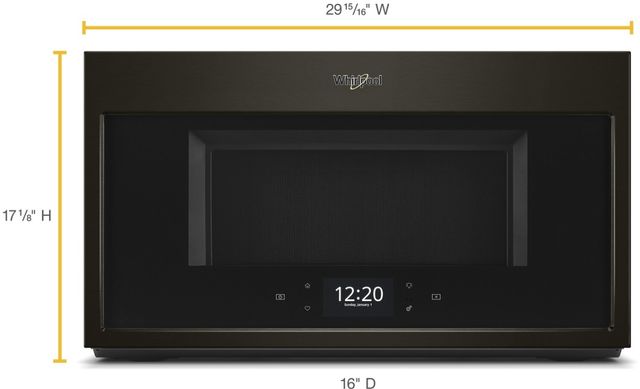 Whirlpool® 1.9 Cu. Ft. Black Stainless Over The Range Microwave 1