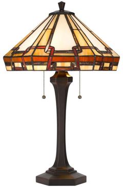 Cal® Lighting & Accessories Tiffany Dark Bronze/Yellow Table Lamp