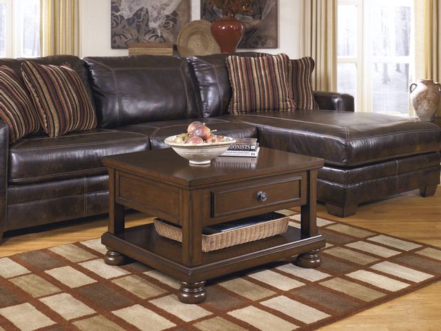 Signature Design by Ashley® Porter Rustic Brown Lift Top Coffee Table 12