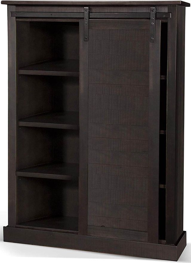 Sunny Designs™ Charred Oak Bookcase with Barn Door-0