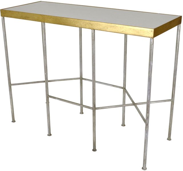 Zeugma Imports® Silver and Gold Console Table-1