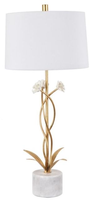 Crestview Collection Gold/White 31.5" Table Lamp