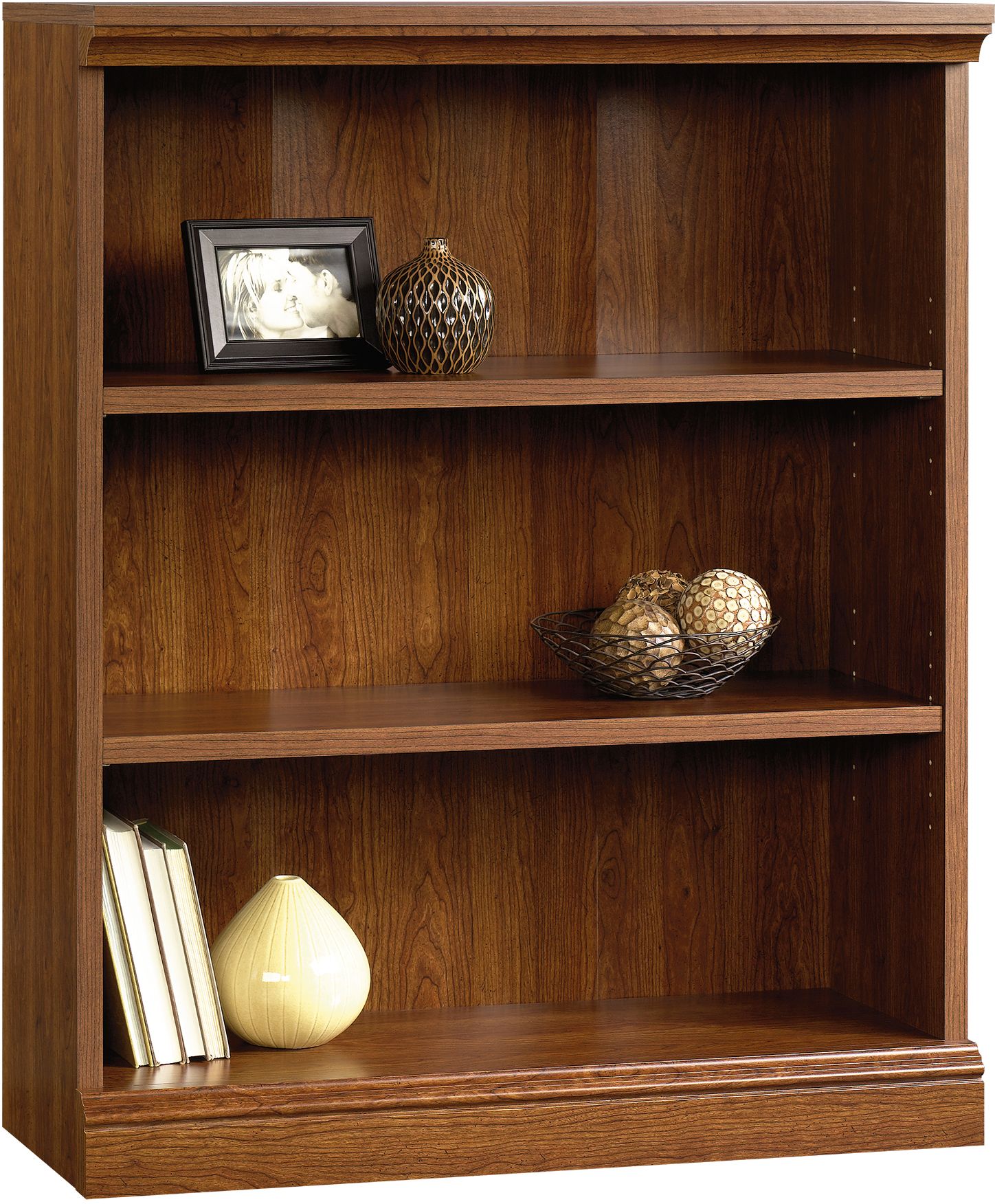 sauder planked cherry bookcase