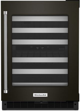KitchenAid® 24" Black Stainless Steel Wine Cooler