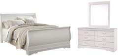 Signature Design by Ashley® Anarasia 2-Piece White Queen Sleigh Bed Set