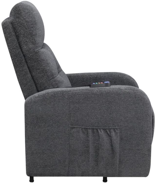Coaster® Grey Tufted Upholstered Power Lift Recliner 11