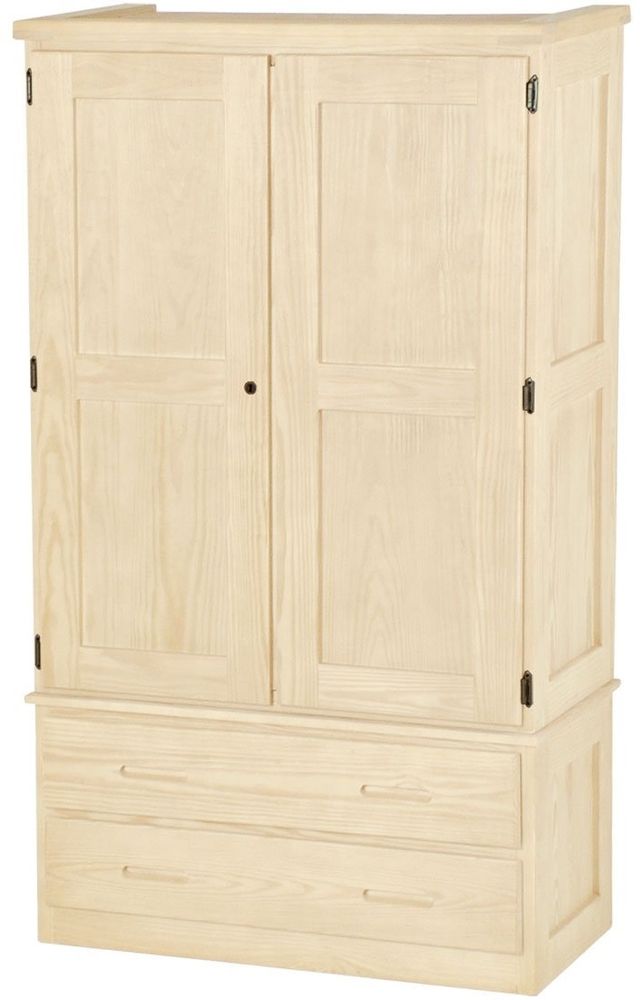 Crate Designs™ Unfinished Shelf And Hanging Rod Armoire 0