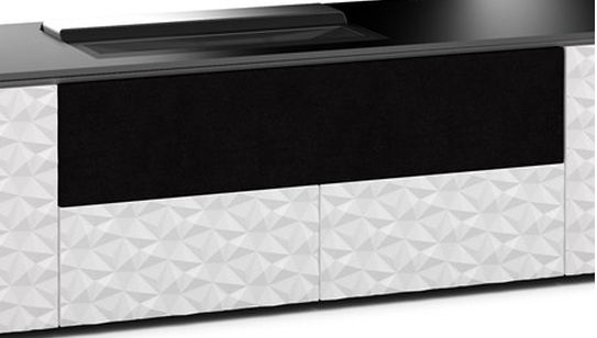 Salamander Designs® Chameleon Milan 245 Black/White Cabinet with Hisense Projector Integrated 1