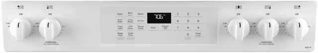 GE® 30" Stainless Steel Slide In Convection Gas Range 4