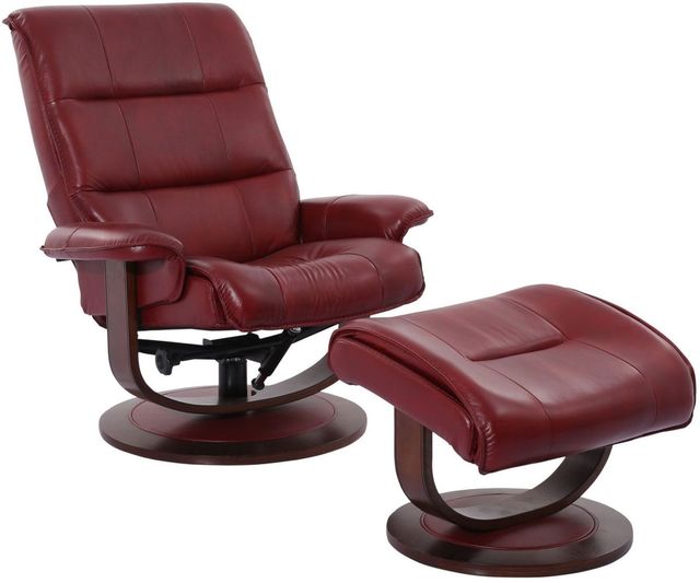 Parker House® Knight Rouge Manual Reclining Swivel Chair and Ottoman-0