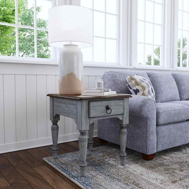 Flexsteel® Plymouth® Distressed Graywash End Table 3