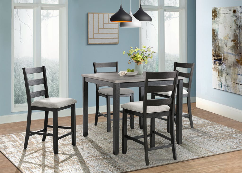 Grey counter deals height dining table